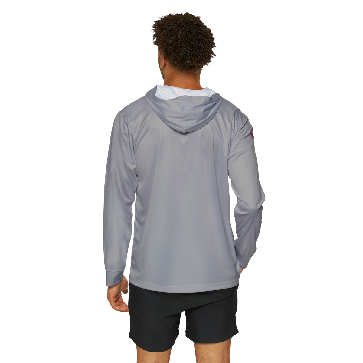 Osman Shrine Men's Sports Warmup Hoodie (Light Grey) - Image 4