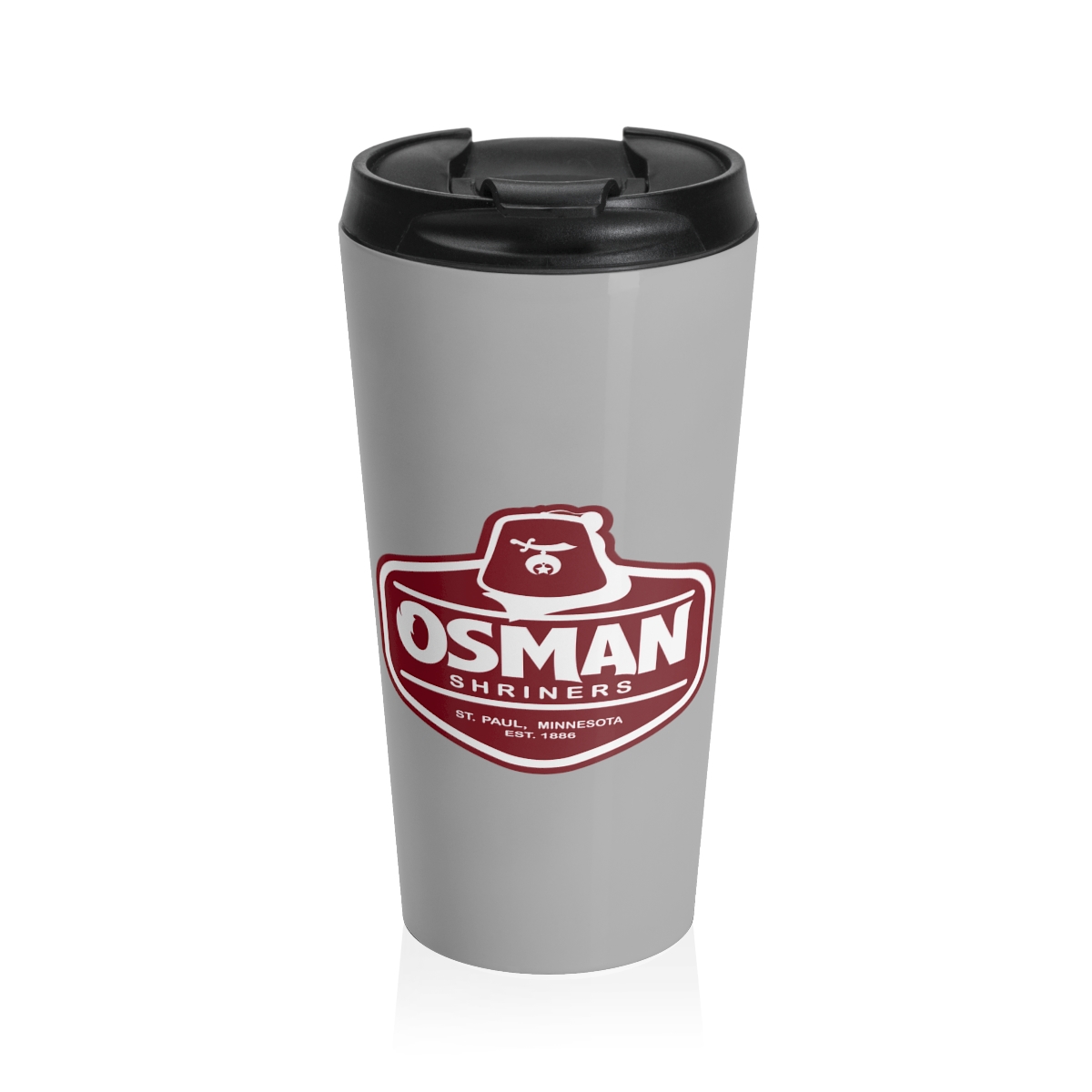 Osman Shrine Stainless Steel Travel Mug (Light Grey)