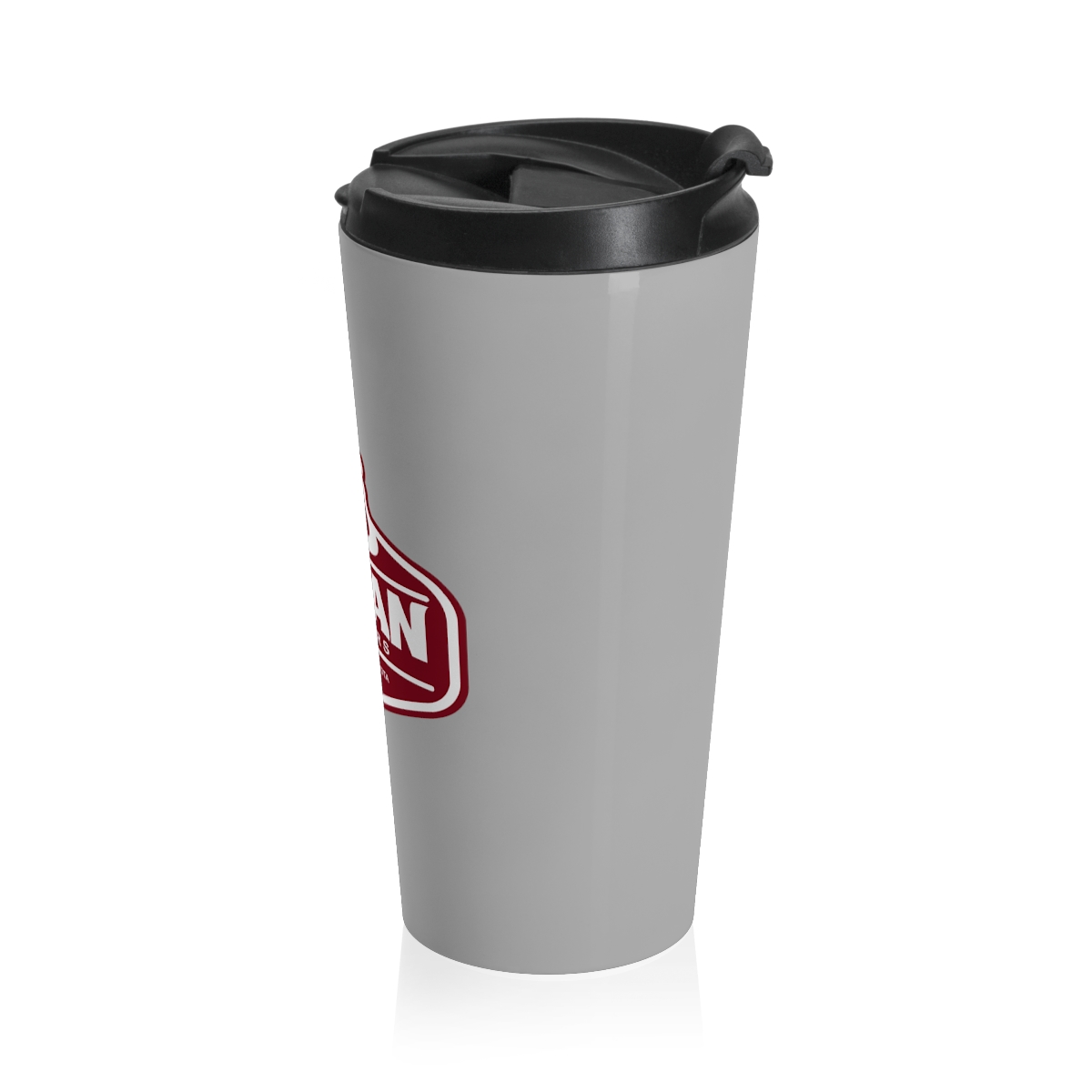 Osman Shrine Stainless Steel Travel Mug (Light Grey) - Image 4