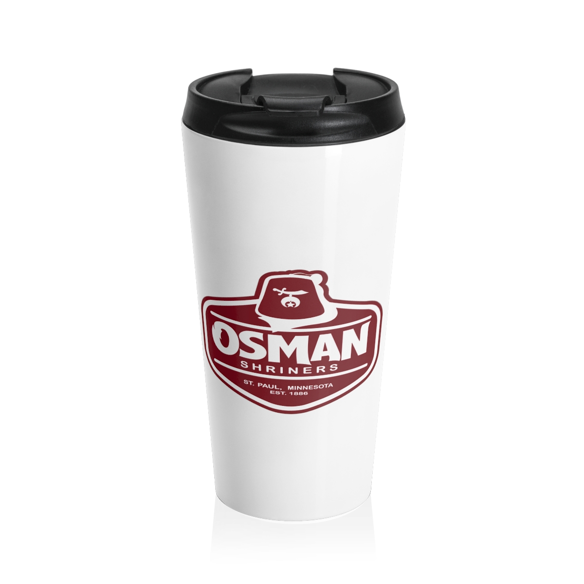 Osman Shrine Stainless Steel Travel Mug (White)