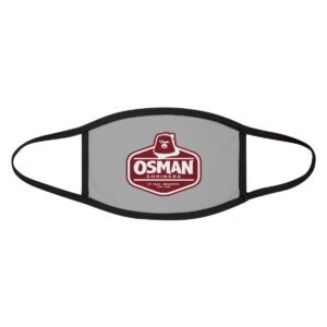 Osman Shrine Mixed-Fabric Face Mask (Light Grey)