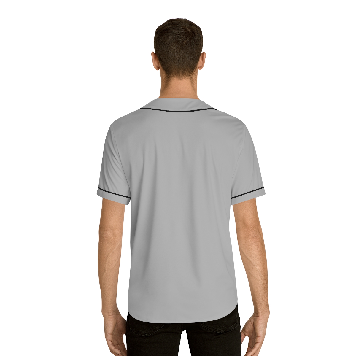 Osman Shrine Men's Baseball Jersey (Light Grey) - Image 10
