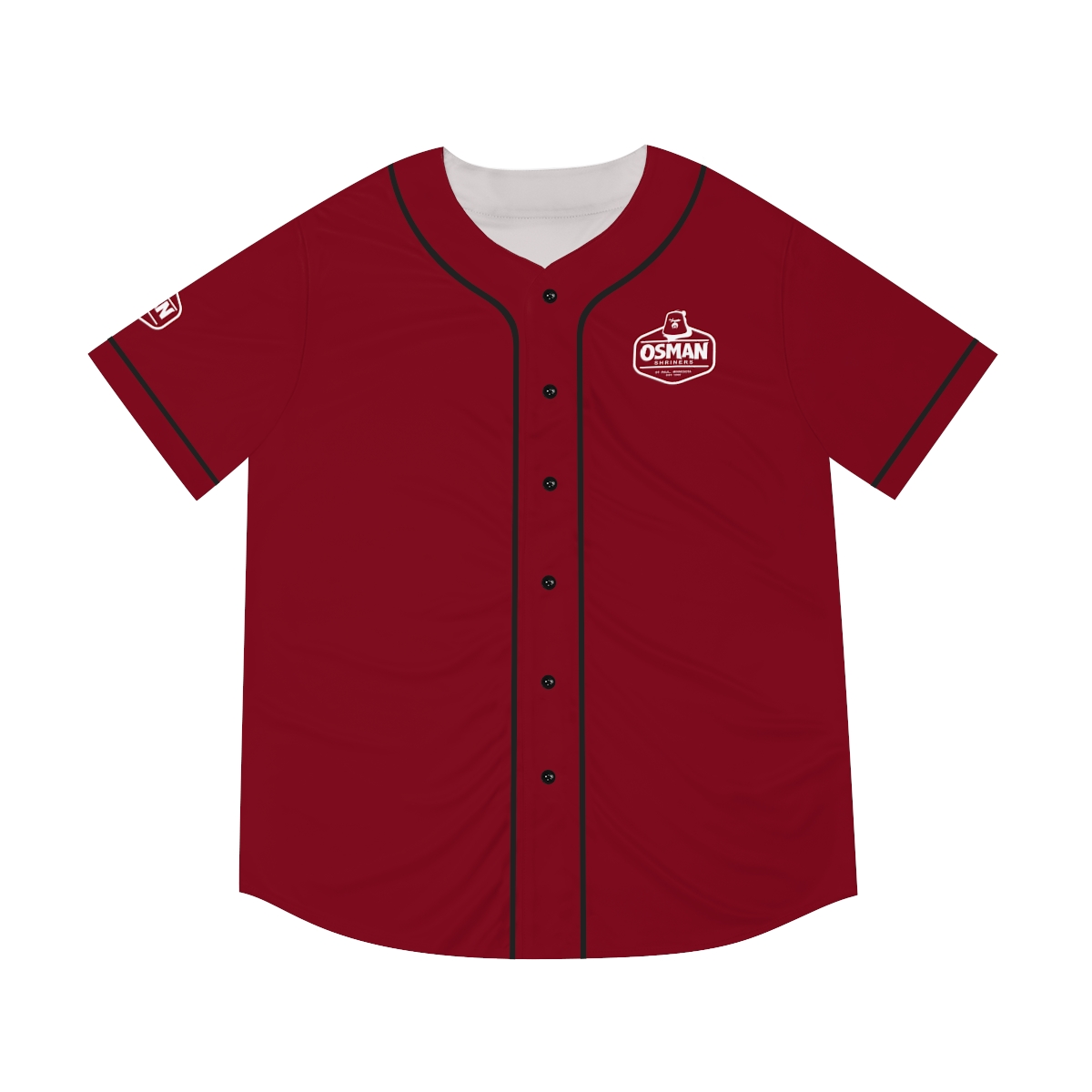 Osman Shrine Men's Baseball Jersey (Shrine Red) - Image 13