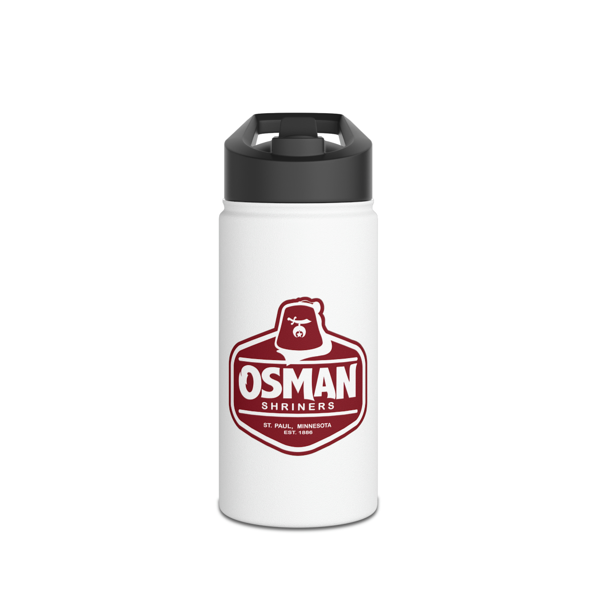 Osman Shrine Stainless Steel Water Bottle, Standard Lid (White) - Image 8
