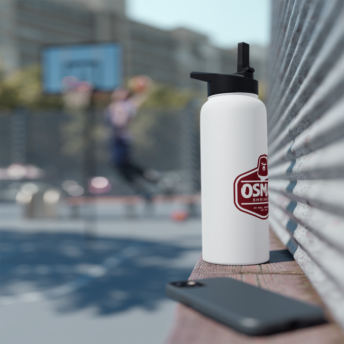 Osman Shrine Stainless Steel Water Bottle, Standard Lid (White) - Image 6