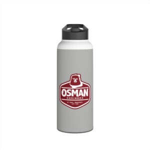 Osman Shrine Stainless Steel Water Bottle, Standard Lid (Light Grey)