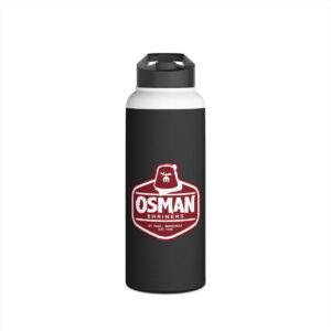 Osman Shrine Stainless Steel Water Bottle, Standard Lid (Black)