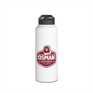 Osman Shrine Stainless Steel Water Bottle, Standard Lid (White)