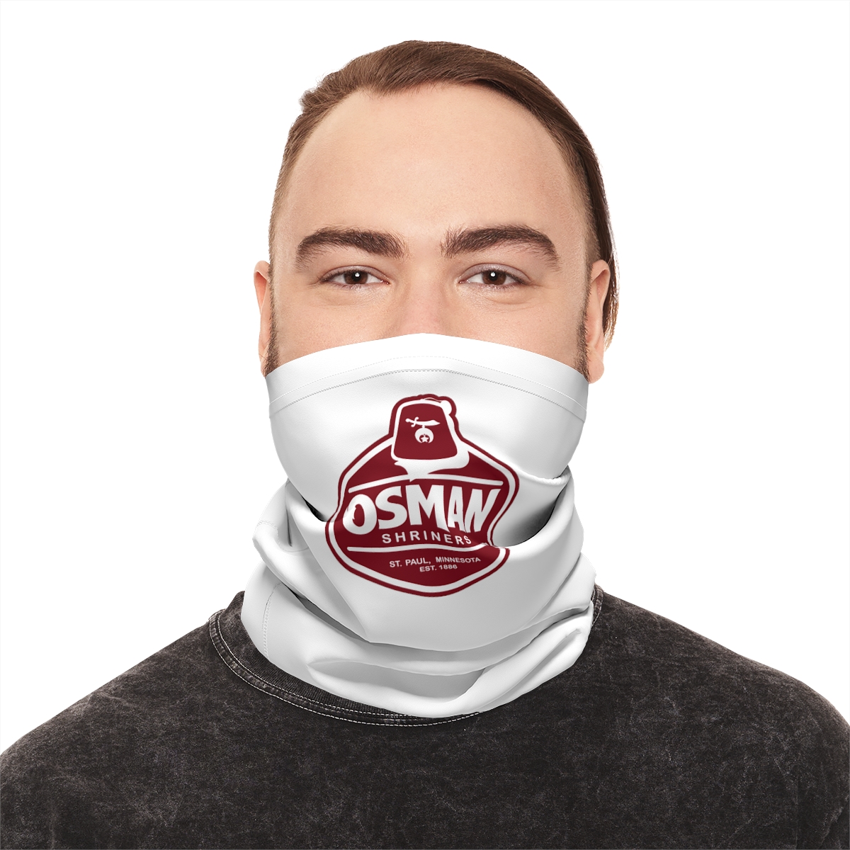 Osman Shrine Lightweight Neck Gaiter (White) - Image 8