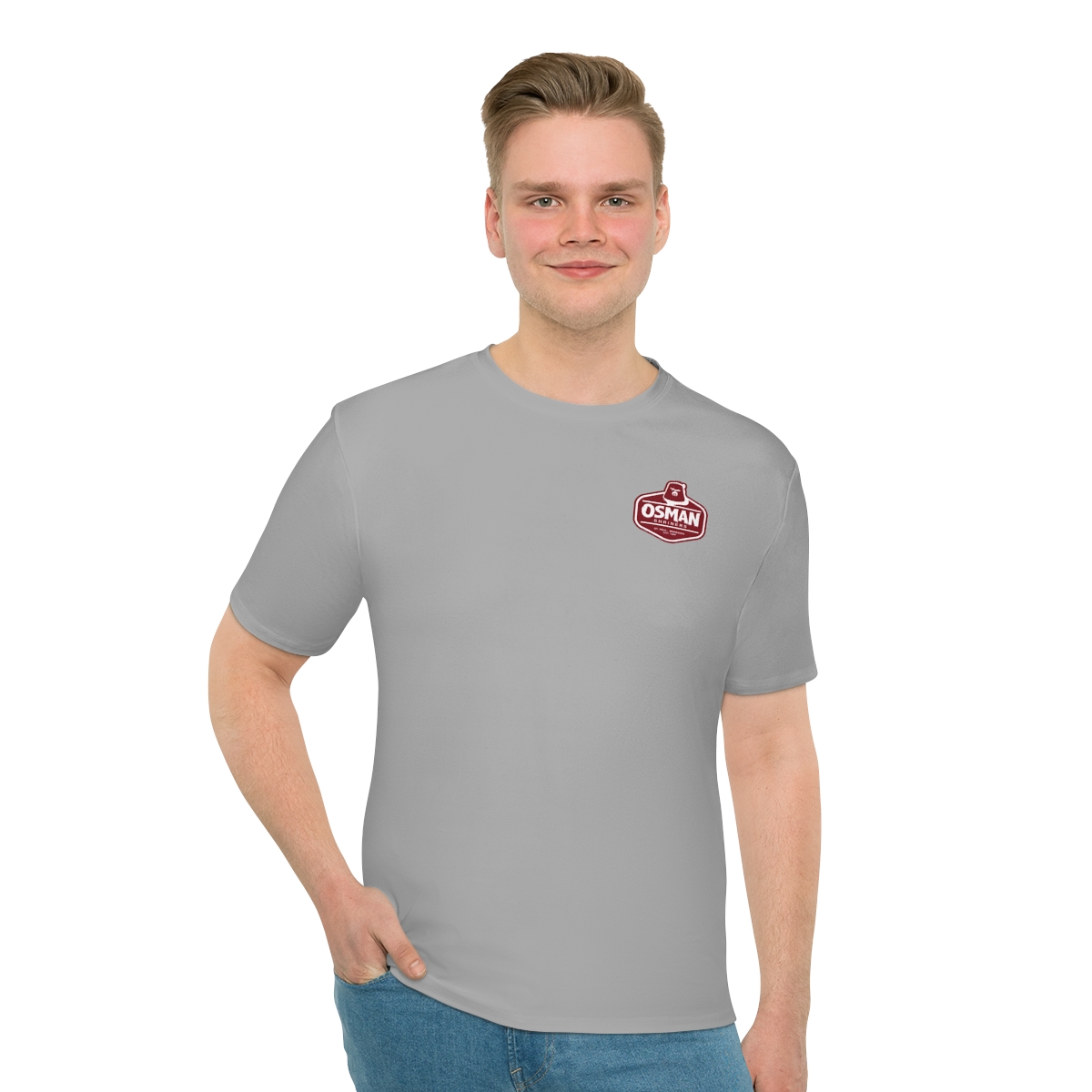 Osman Shrine Men's Loose T-shirt (Light Grey) - Image 3