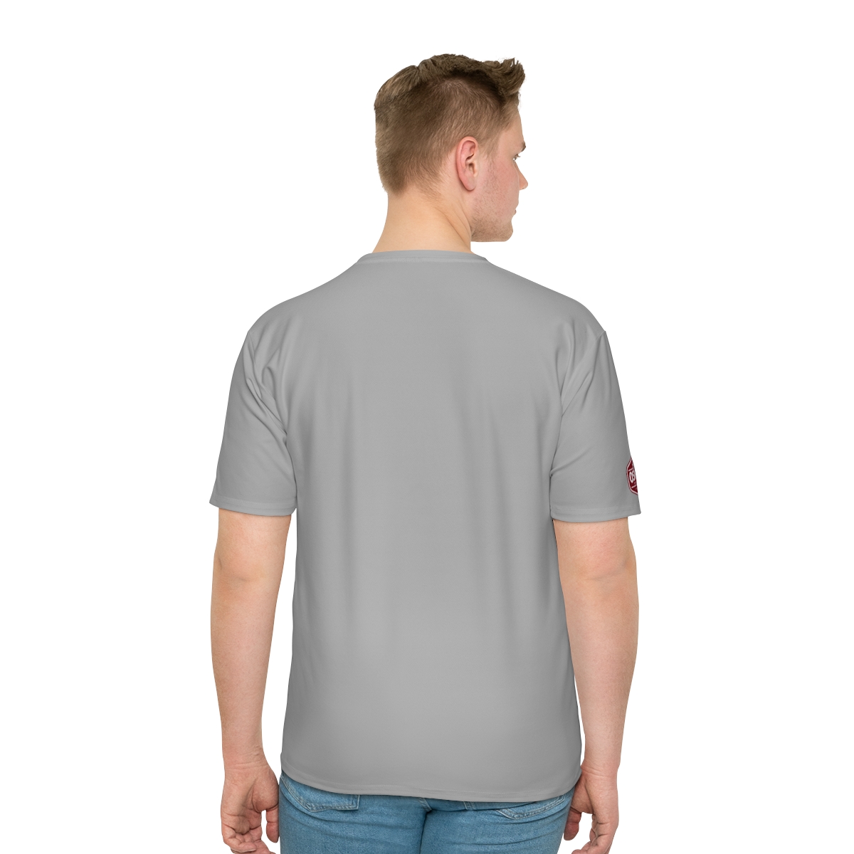 Osman Shrine Men's Loose T-shirt (Light Grey) - Image 4
