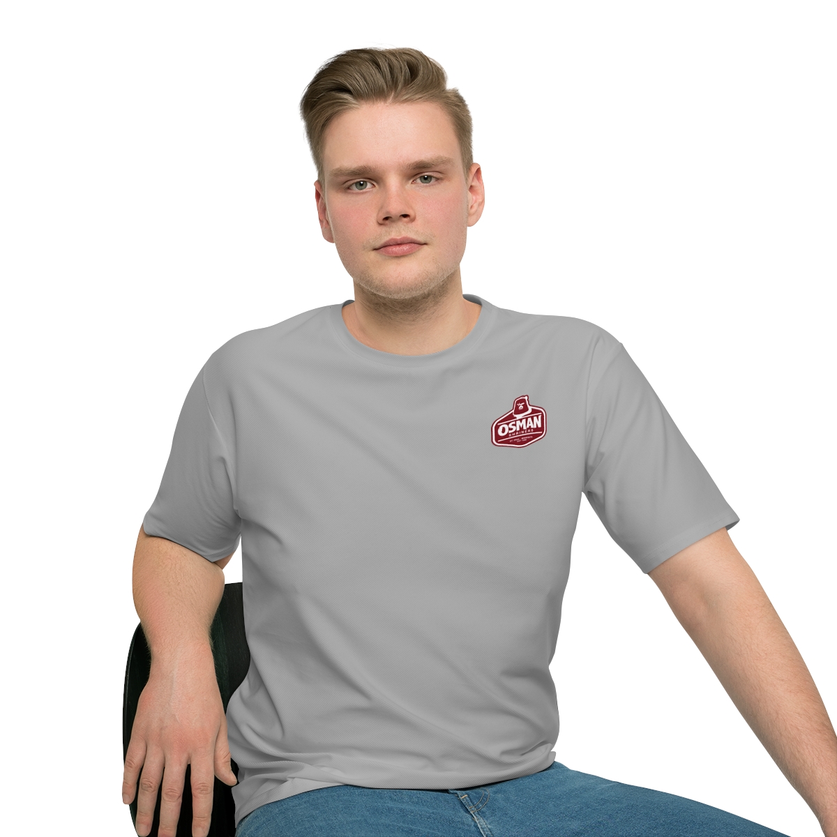 Osman Shrine Men's Loose T-shirt (Light Grey) - Image 7