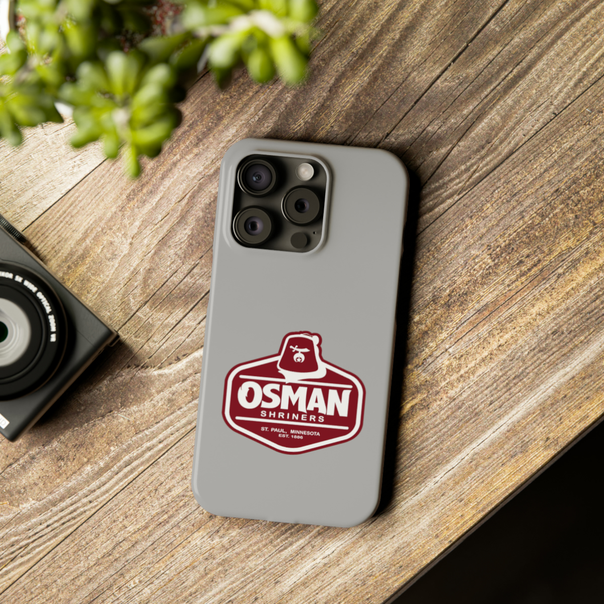 Osman Shrine Slim Phone Case Light Grey - Image 79
