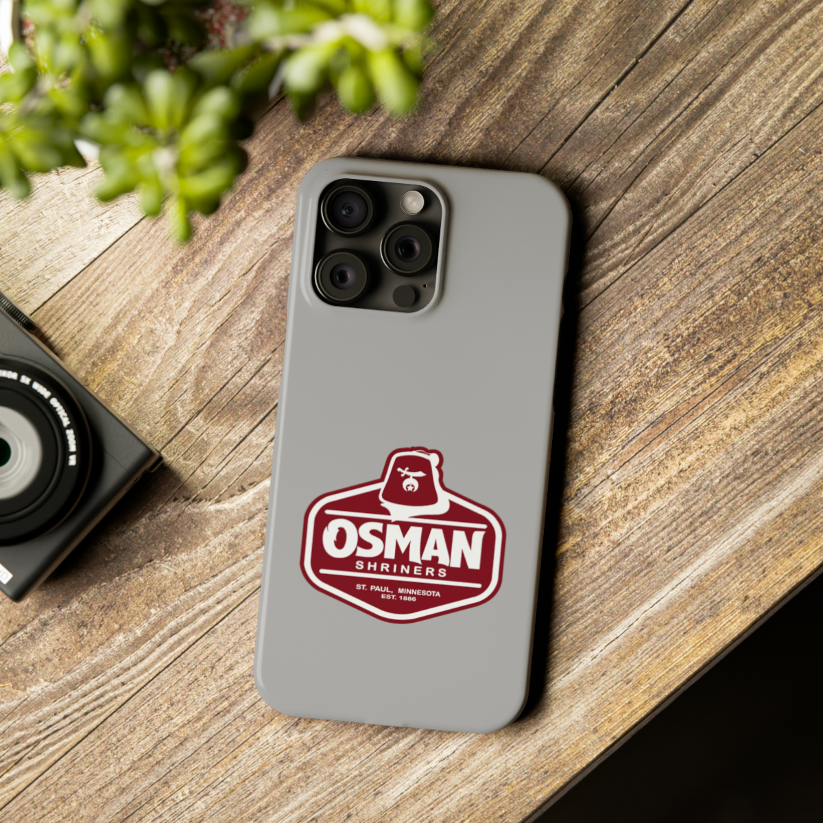 Osman Shrine Slim Phone Case Light Grey - Image 82