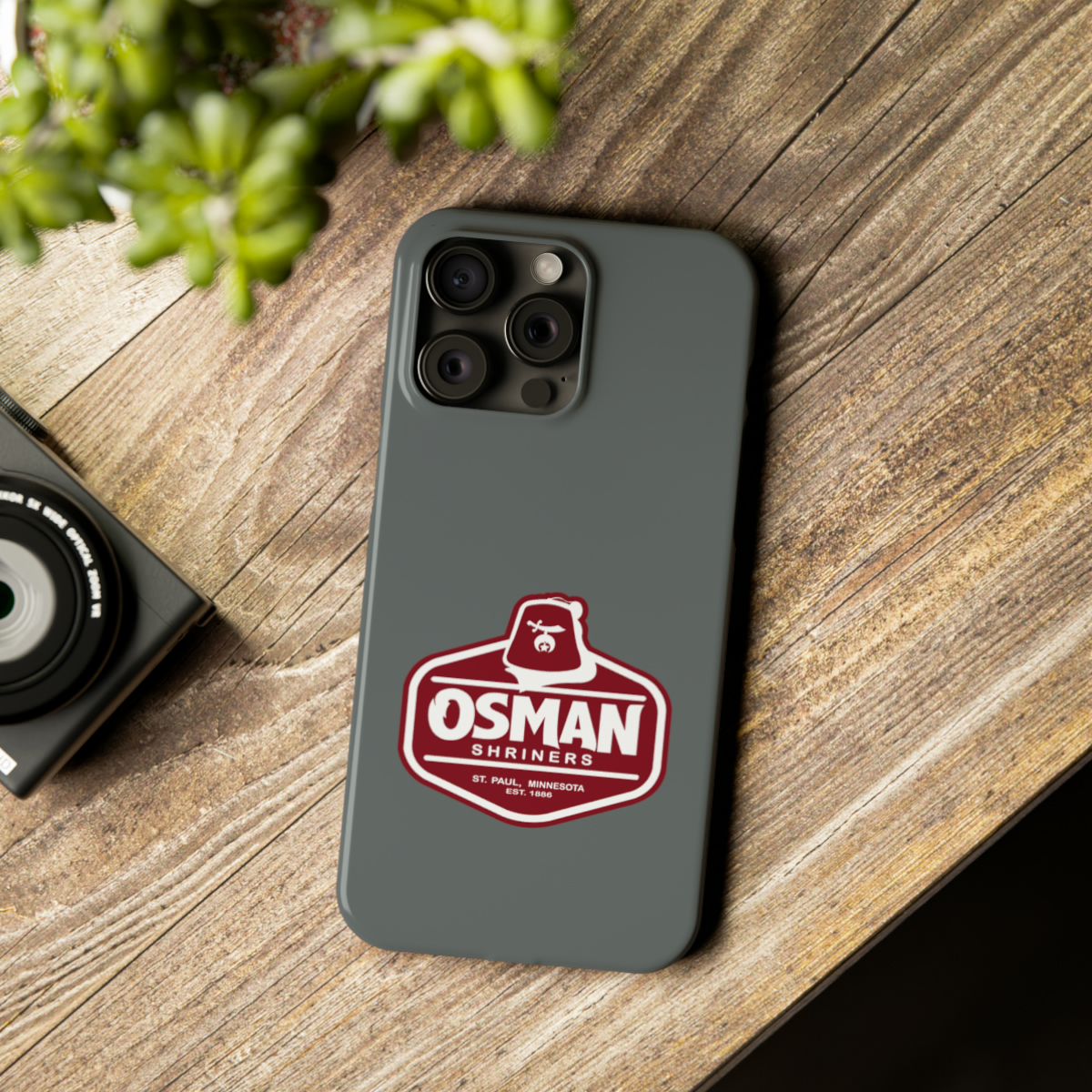 Osman Shrine Slim Phone Case Dark Grey - Image 82