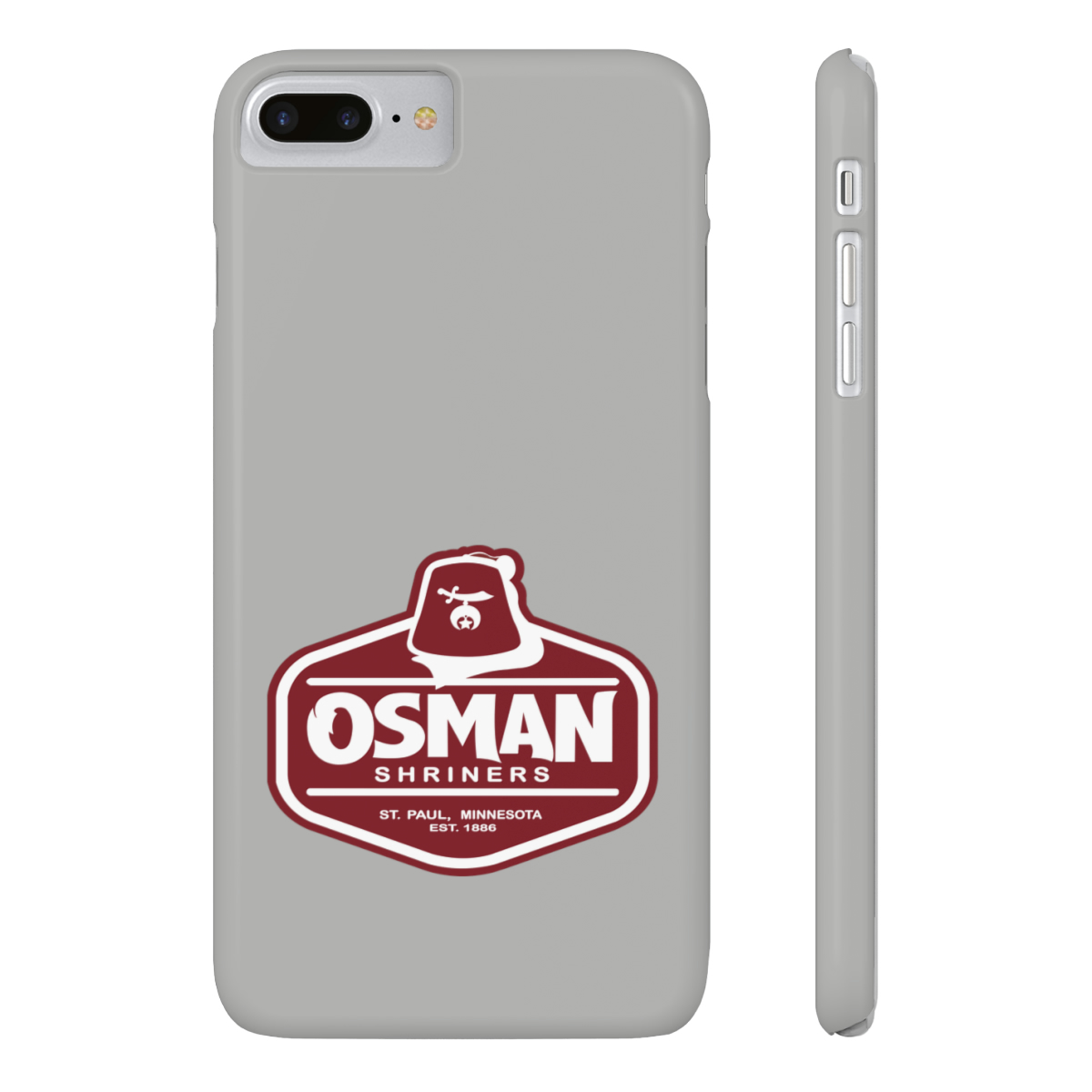 Osman Shrine Slim Phone Case Light Grey - Image 2
