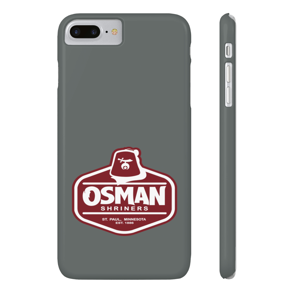 Osman Shrine Slim Phone Case Dark Grey - Image 2