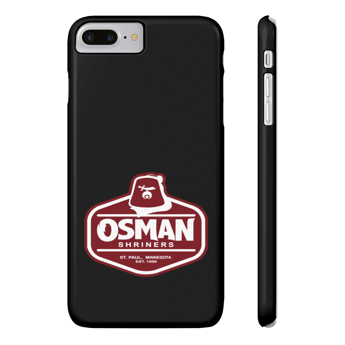 Osman Shrine Slim Phone Case Black - Image 2