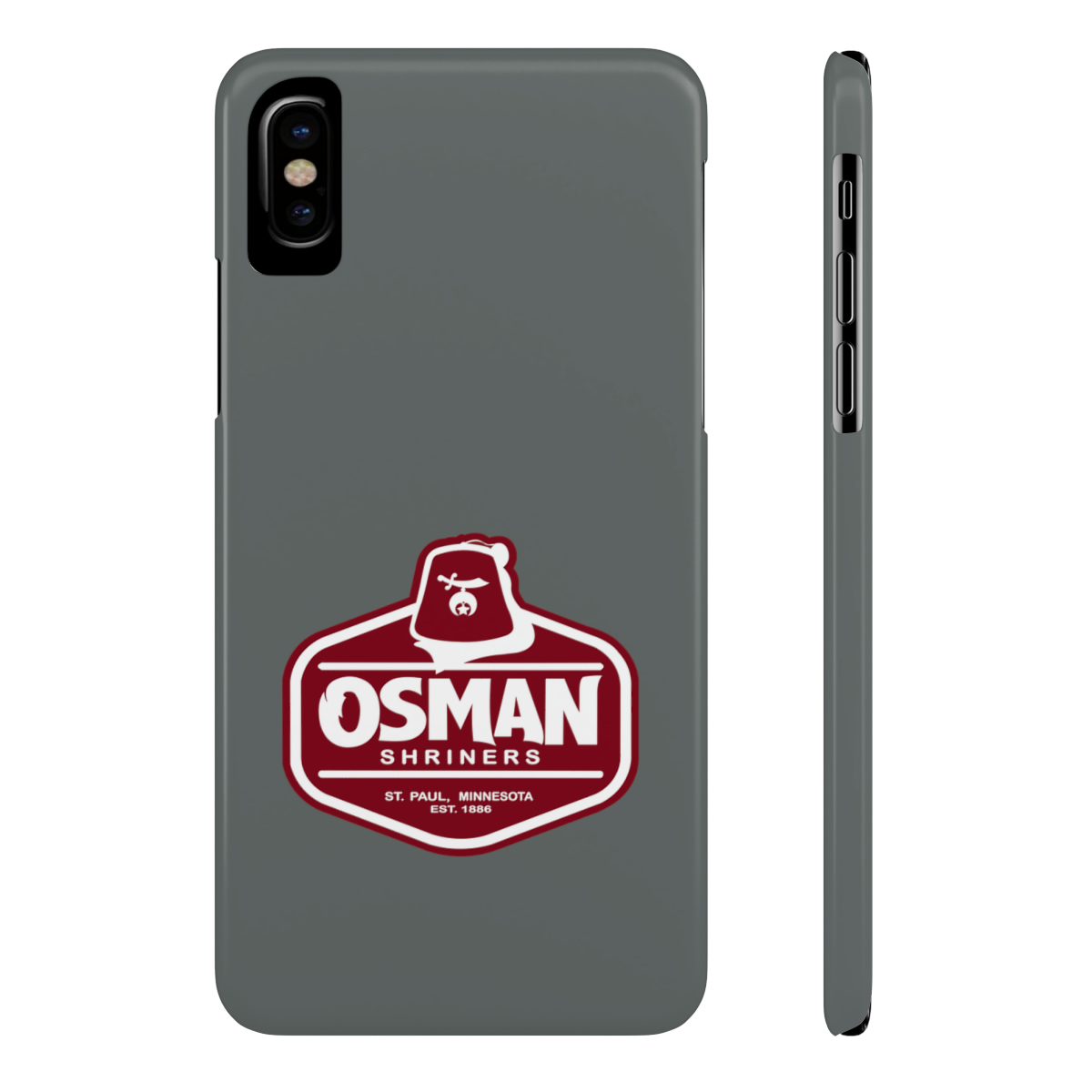 Osman Shrine Slim Phone Case Dark Grey - Image 3
