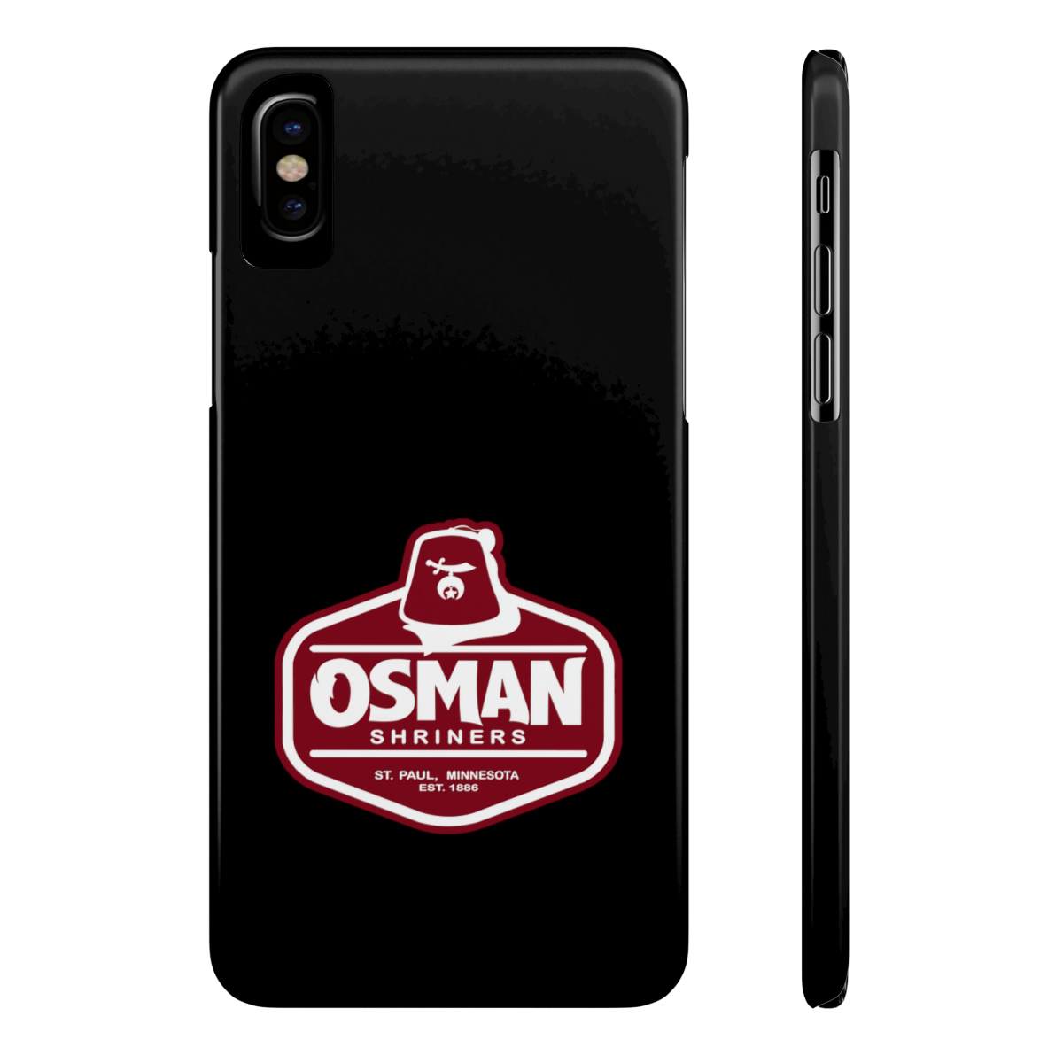 Osman Shrine Slim Phone Case Black - Image 3