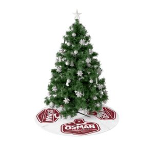 Osman Shrine Christmas Tree Skirt White