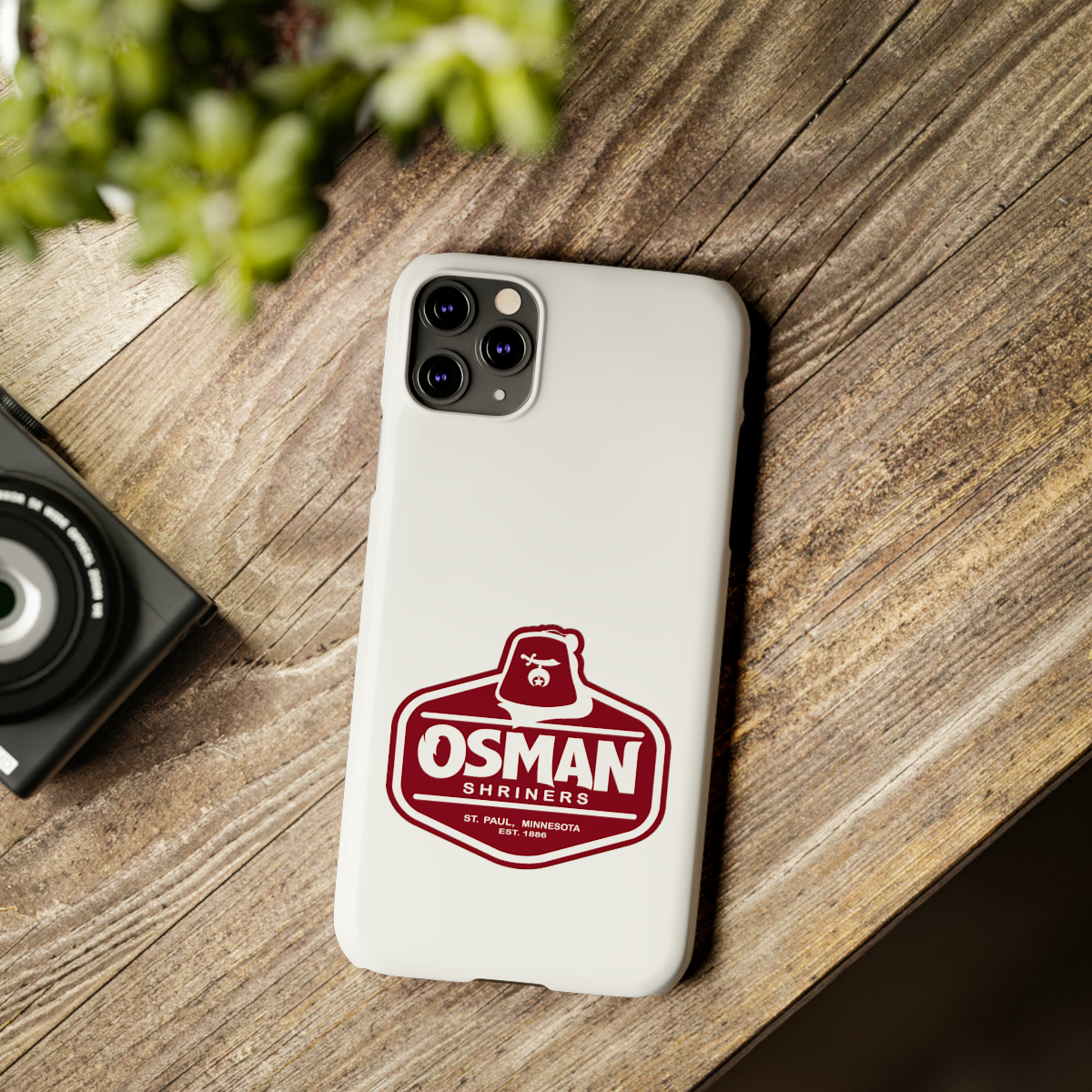 Osman Shrine Slim Phone Case White - Image 26