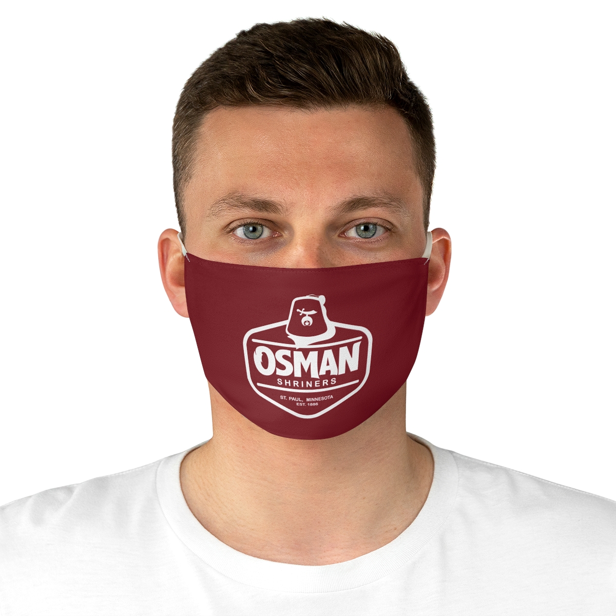Osman Shrine Fabric Face Mask Shrine Red - Image 4