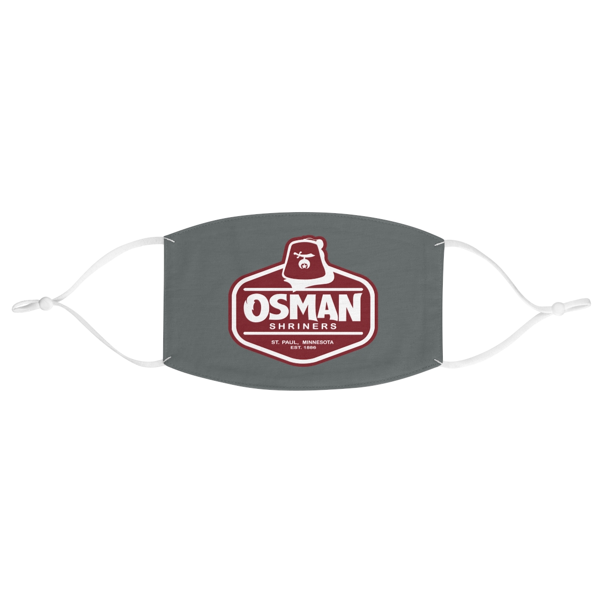 Osman Shrine Fabric Face Mask Dark Grey