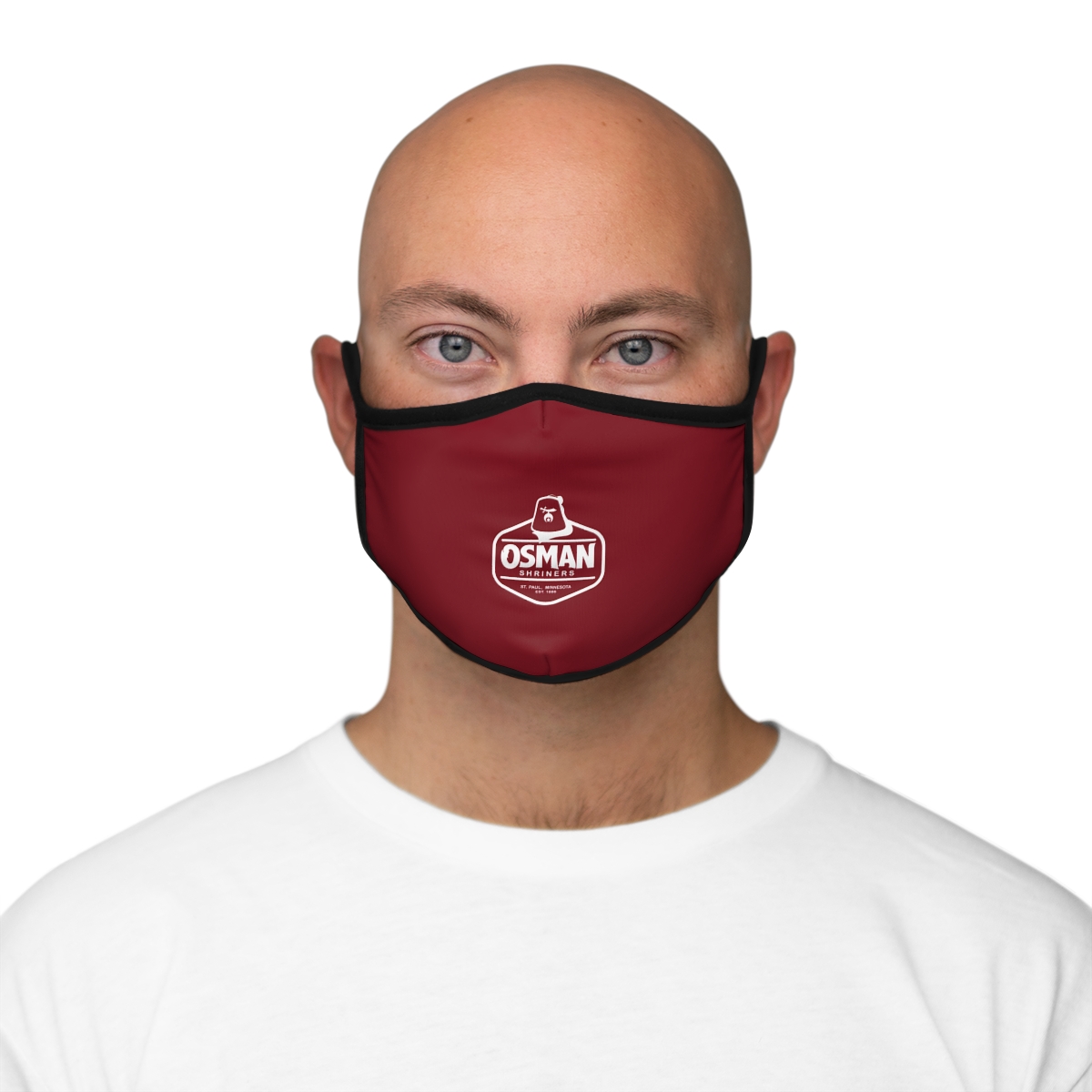 Osman Shrine Fitted Polyester Face Mask Shrine Red - Image 2