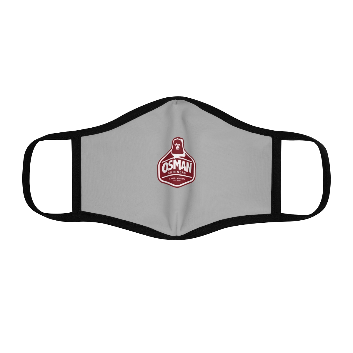 Osman Shrine Fitted Polyester Face Mask Light Grey