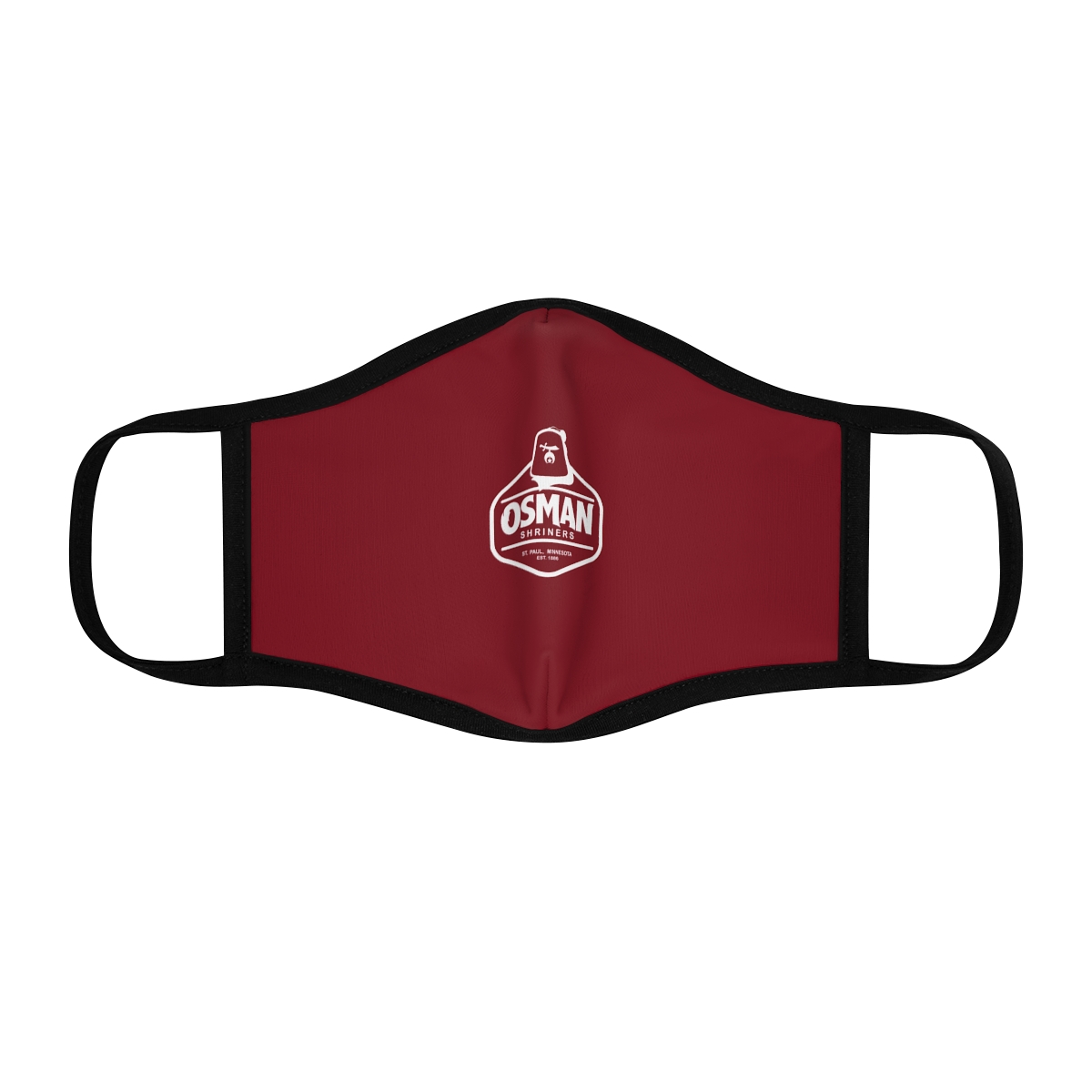 Osman Shrine Fitted Polyester Face Mask Shrine Red