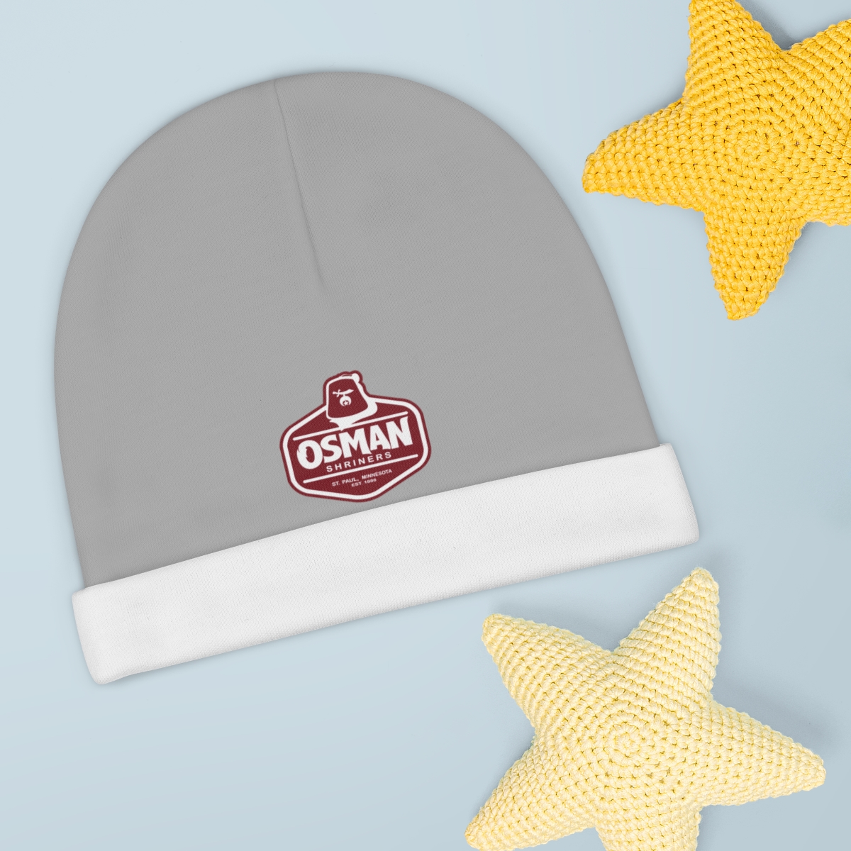 Osman Shrine Baby Beanie (Light Grey) - Image 2