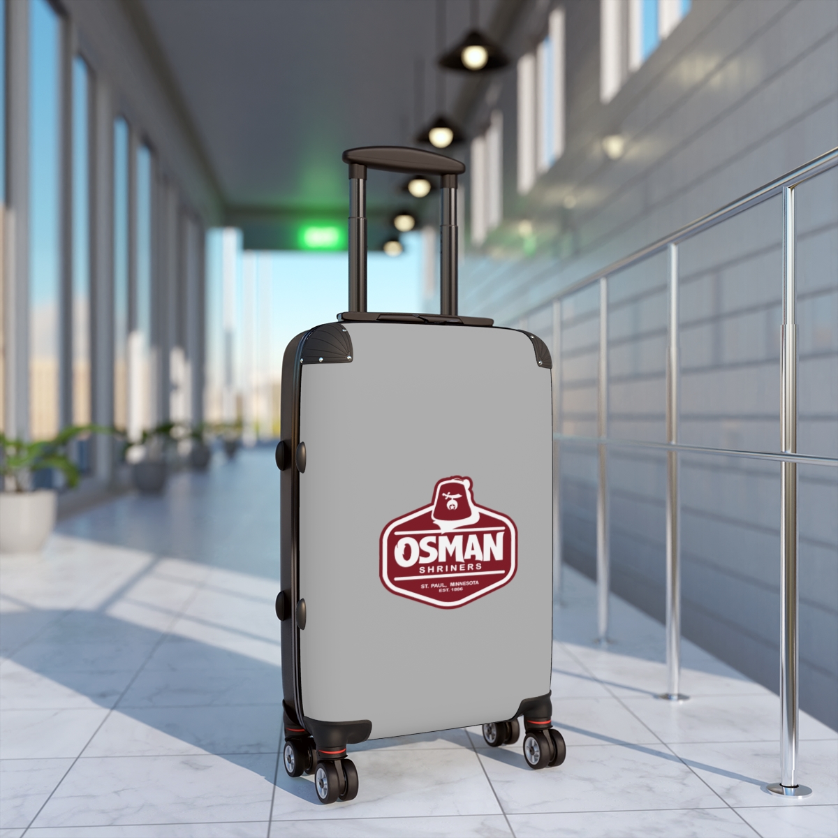 Osman Shrine Suitcase 3 Sizes (Light Grey) - Image 22
