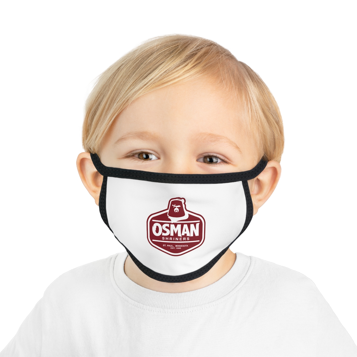 Osman Shrine Kid's Face Mask White - Image 4