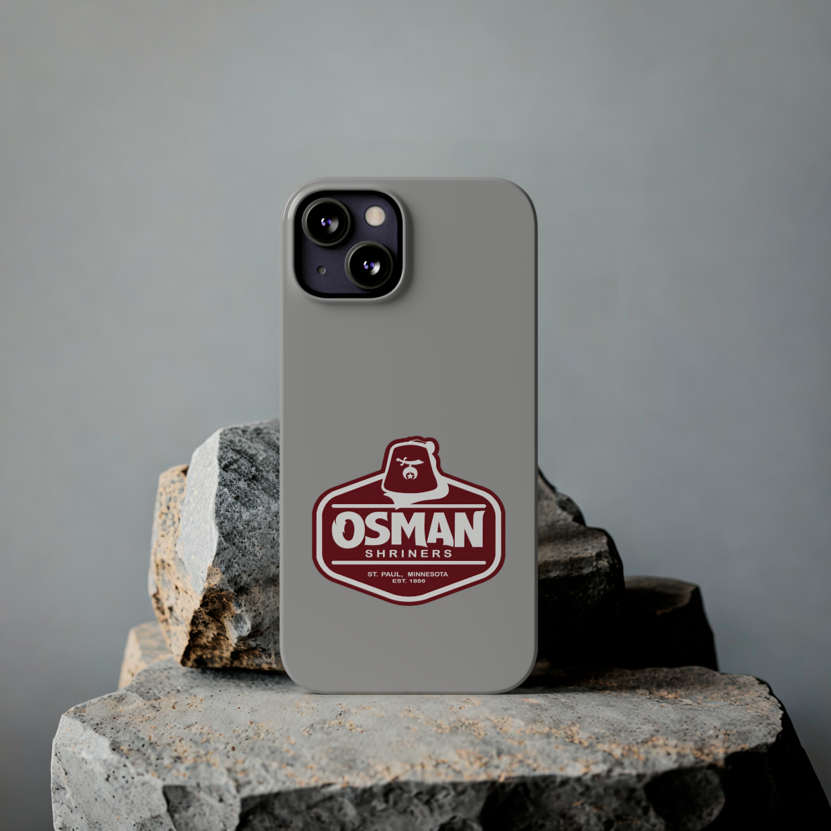 Osman Shrine Slim Phone Case Light Grey - Image 32