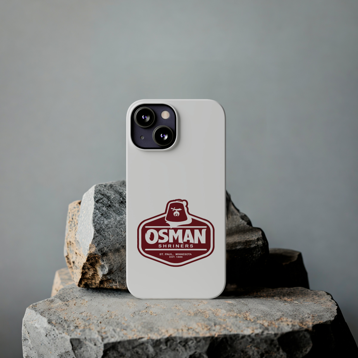 Osman Shrine Slim Phone Case White - Image 37