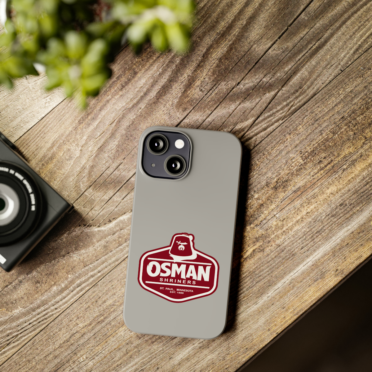 Osman Shrine Slim Phone Case Light Grey - Image 36
