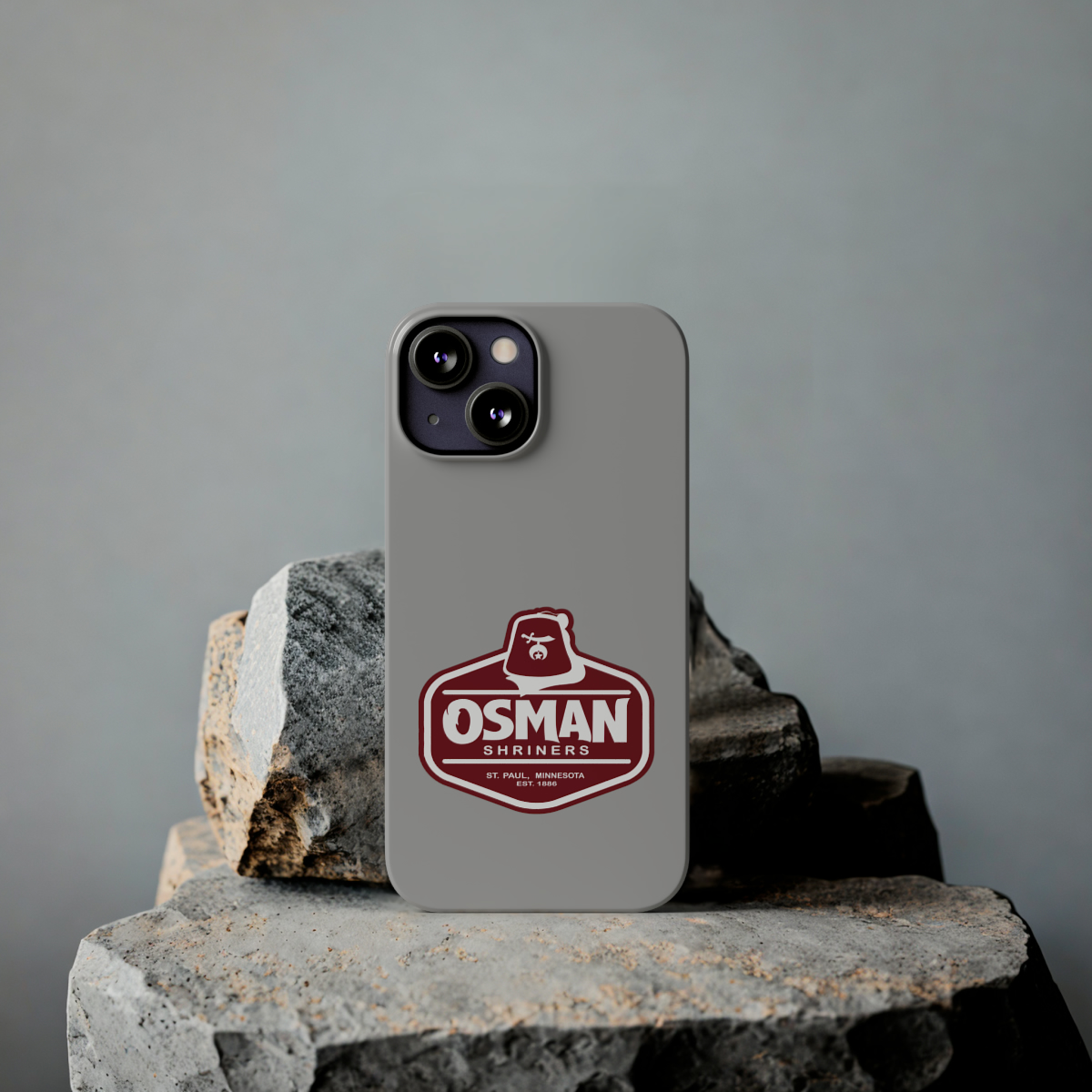 Osman Shrine Slim Phone Case Light Grey - Image 37