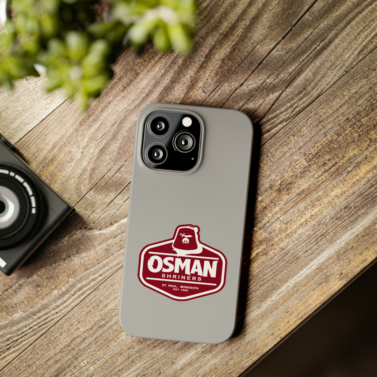 Osman Shrine Slim Phone Case Light Grey - Image 41