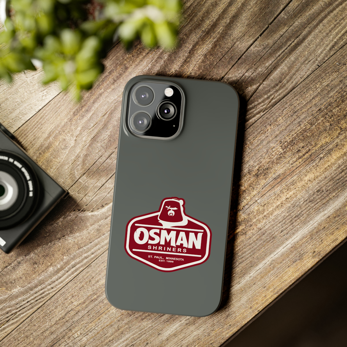 Osman Shrine Slim Phone Case Dark Grey - Image 46