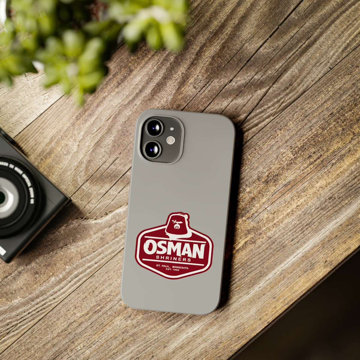 Osman Shrine Slim Phone Case Light Grey - Image 56