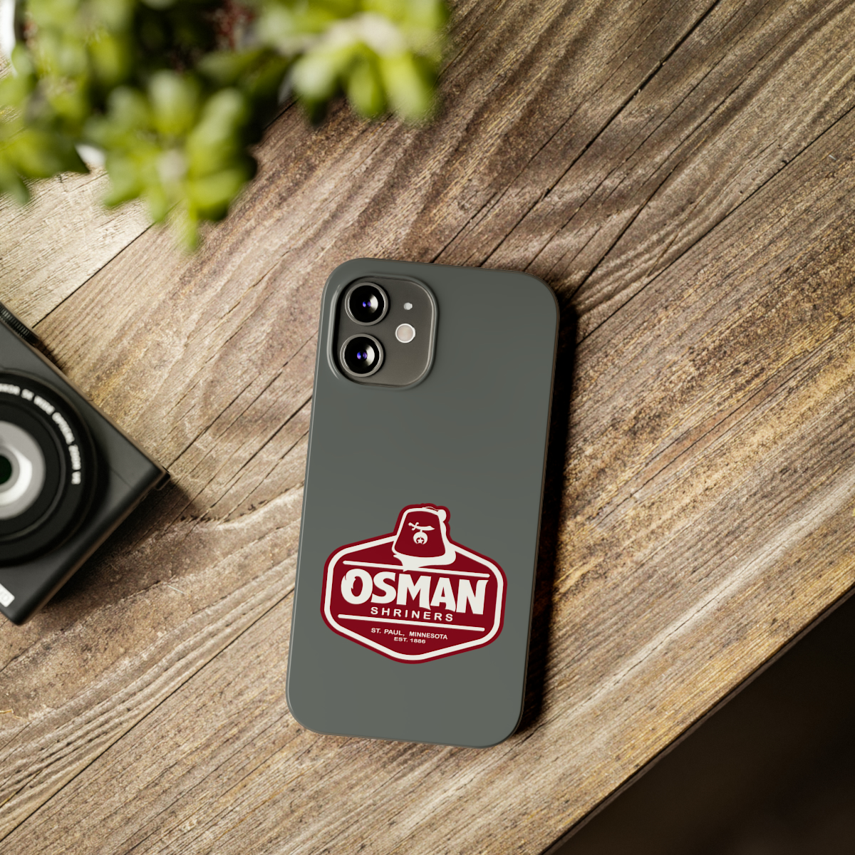 Osman Shrine Slim Phone Case Dark Grey - Image 56