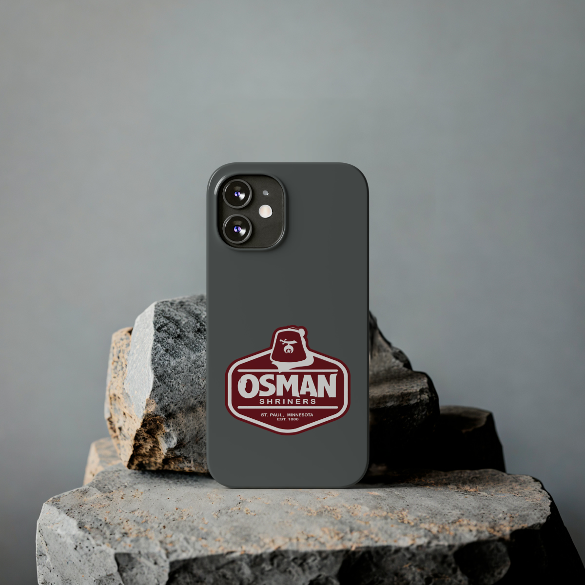 Osman Shrine Slim Phone Case Dark Grey - Image 57