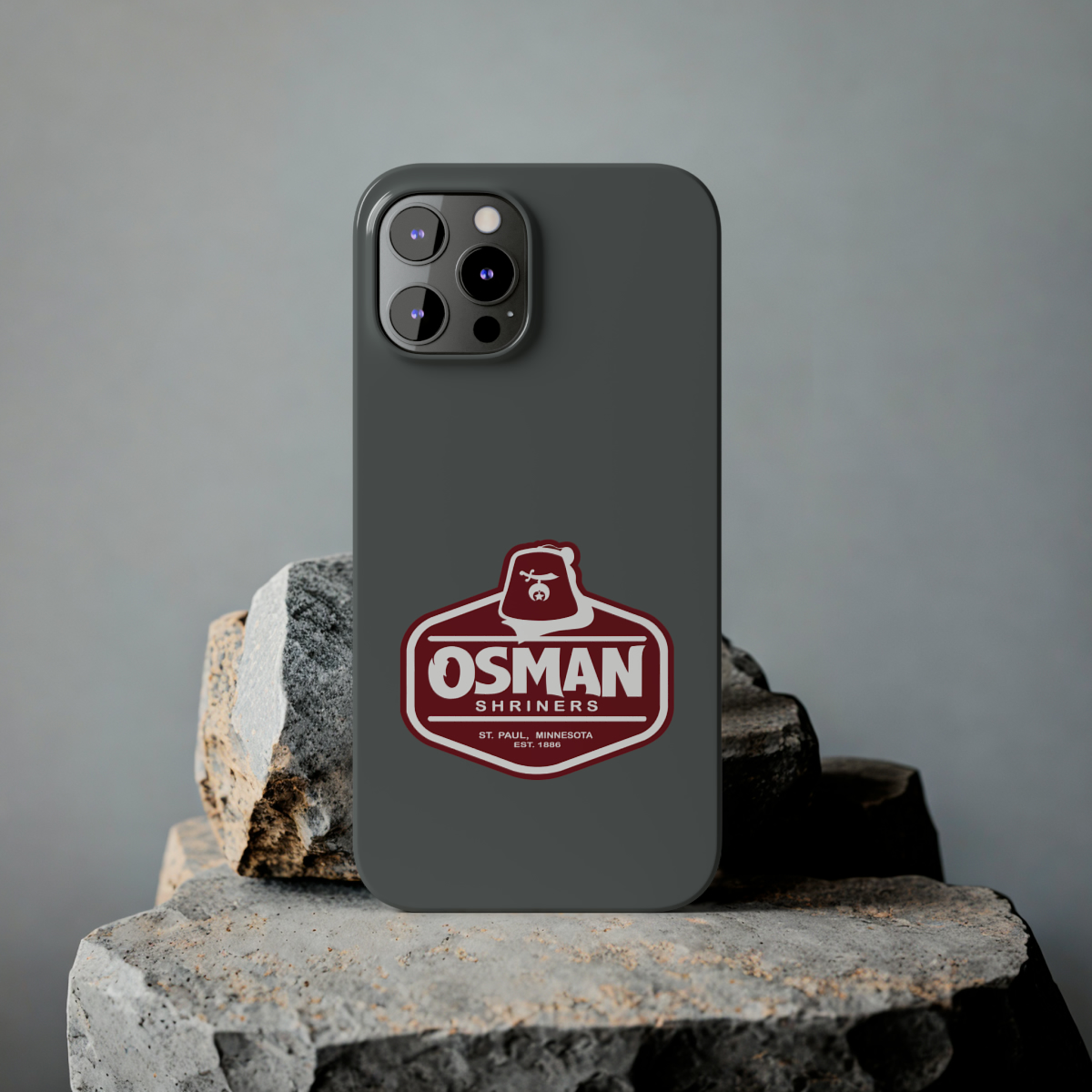 Osman Shrine Slim Phone Case Dark Grey - Image 62