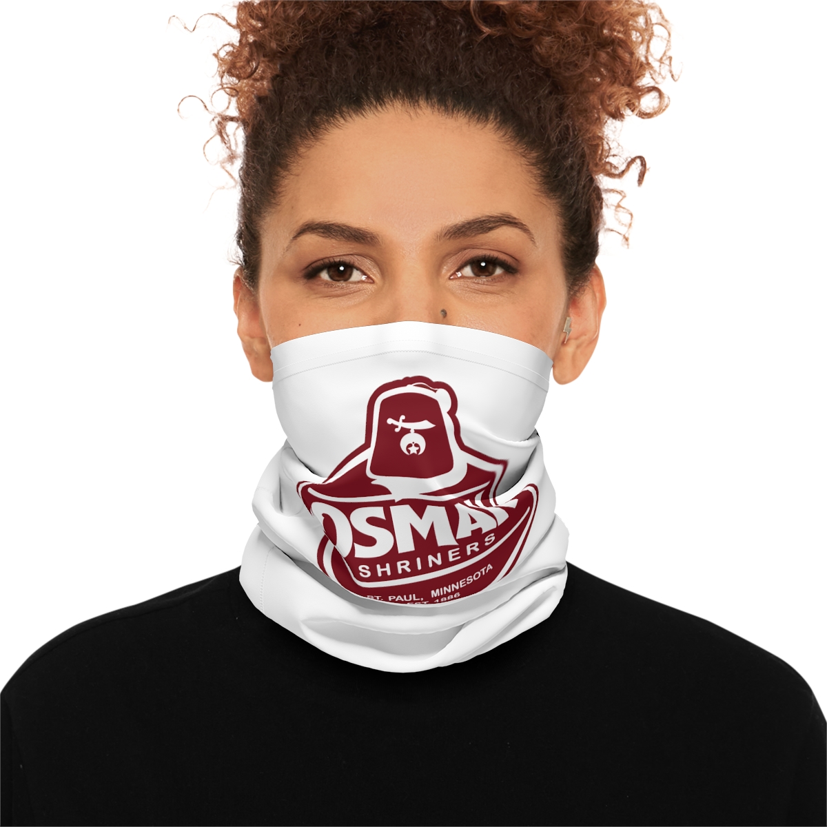 Osman Shrine Midweight Neck Gaiter White - Image 3