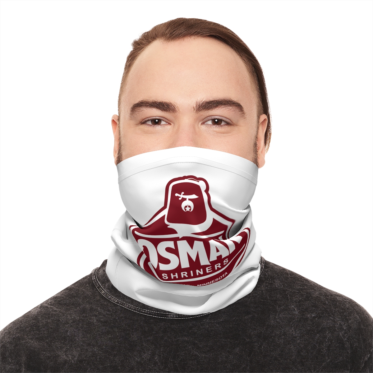 Osman Shrine Midweight Neck Gaiter White - Image 8