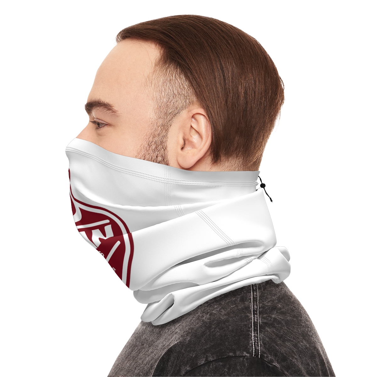 Osman Shrine Winter Neck Gaiter With Drawstring White - Image 11