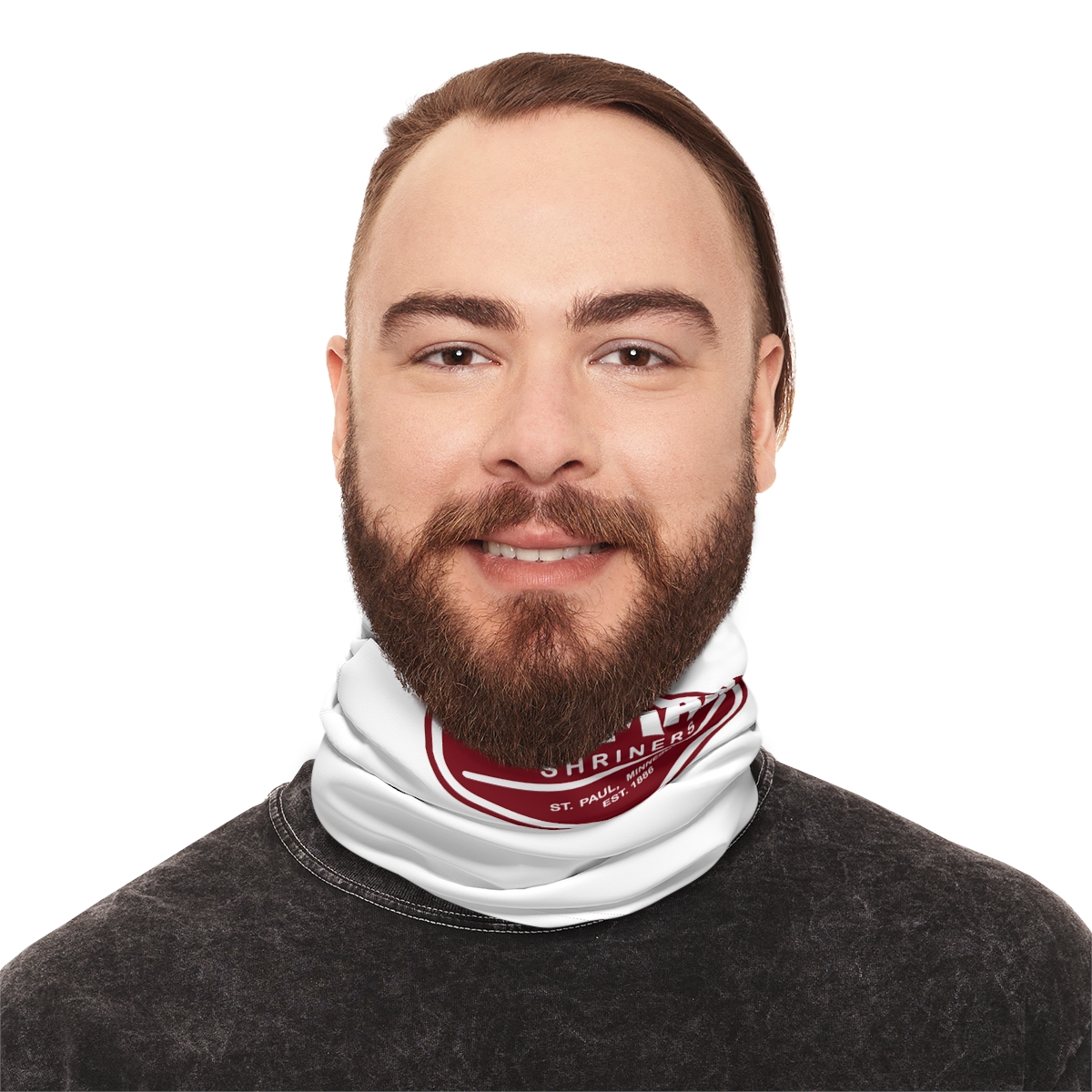 Osman Shrine Winter Neck Gaiter With Drawstring White - Image 12