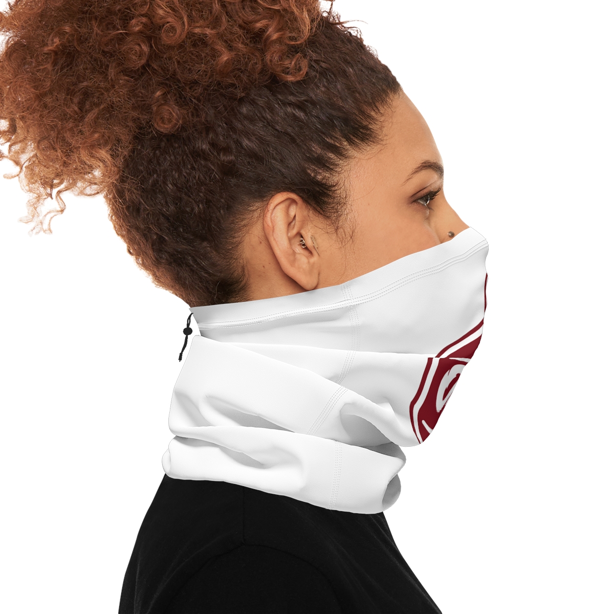 Osman Shrine Winter Neck Gaiter With Drawstring White - Image 5