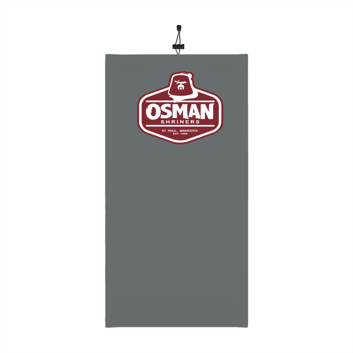 Osman Shrine Winter Neck Gaiter With Drawstring Dark Grey